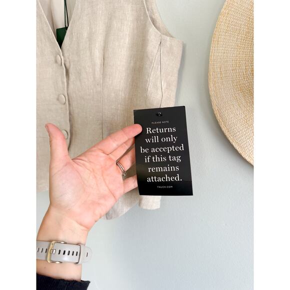 Tuckernuck | NWT Freya Linen Swing Vest | Sz S - Picture 6 of 7